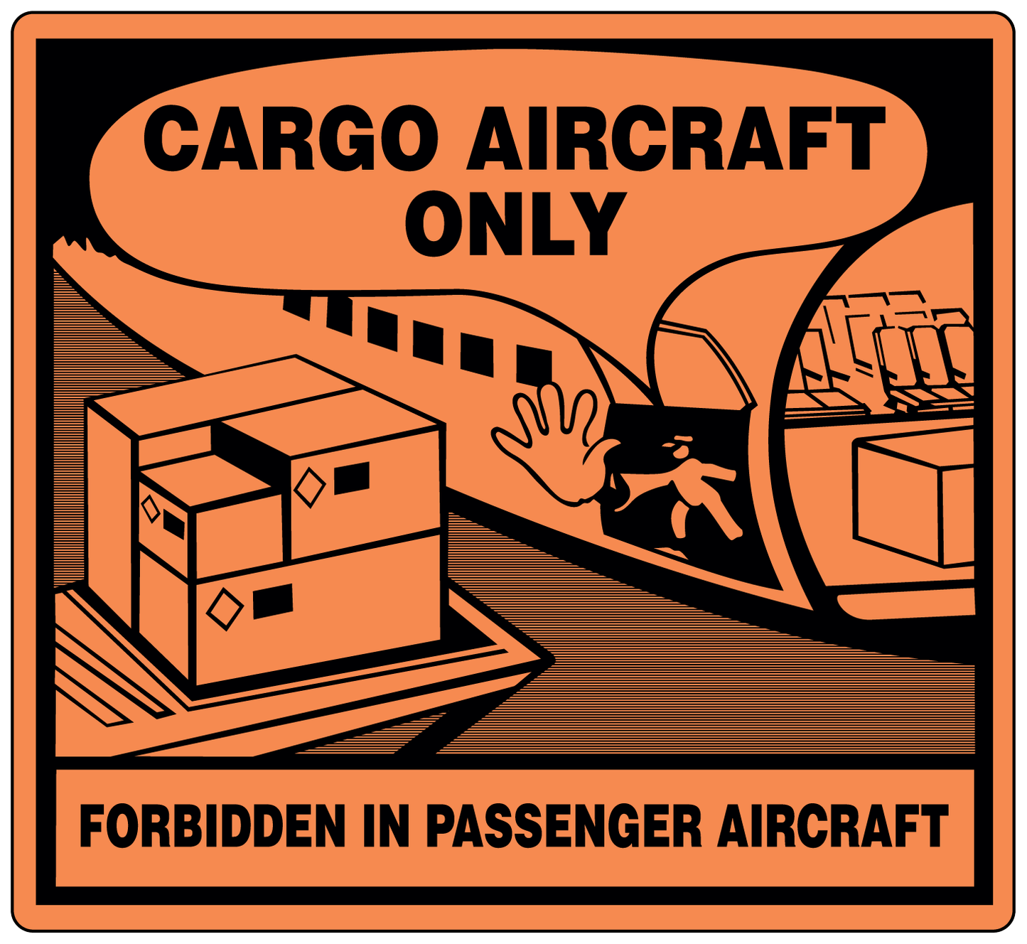 AUSPACKS "Cargo Aircraft Only" Labels 120x110mm, Pack of 500