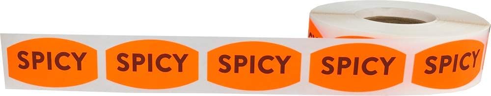 AusPacks Spicy Grocery Store Food Labels .75 x 1.375 Inch 500 Total Adhesive Stickers