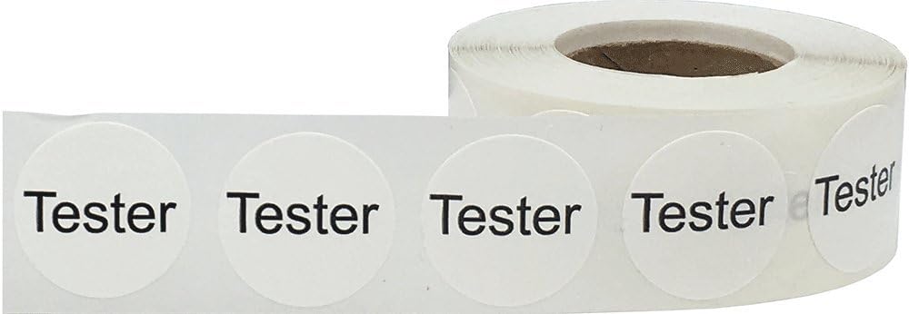 AUSPACKS "Tester" Circle Dot Adhesive Stickers Labels, 2cm Round