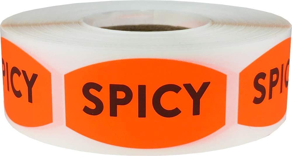 AusPacks Spicy Grocery Store Food Labels .75 x 1.375 Inch 500 Total Adhesive Stickers