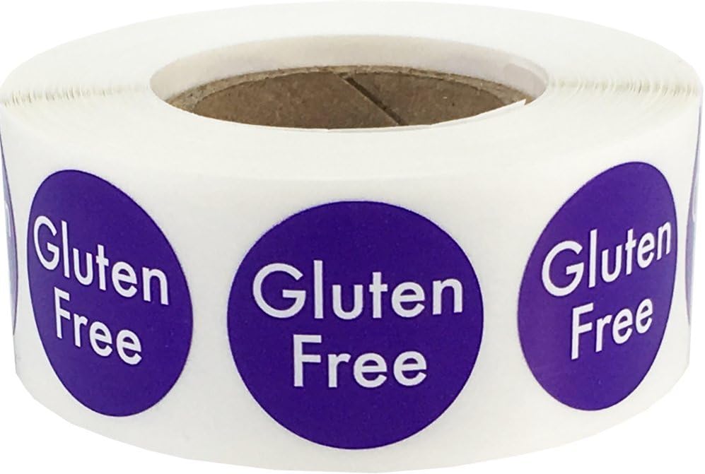 AusPacks Gluten Free Food Rotation Labels .75 Inch Round Circle Dots 500 Adhesive Stickers