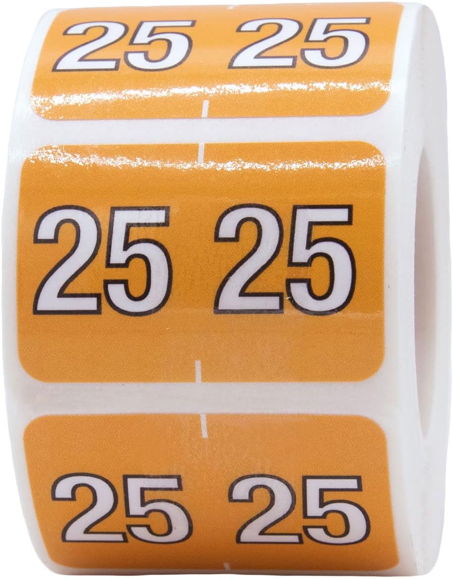 AusPacks 2025 Year Barkley Compatible Filing Medical Healthcare Labels 1 x 1.5 Inch 500 Total Stickers