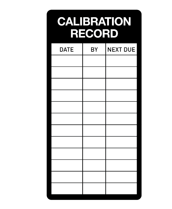 AusPacks Calibration Record Labels 50x100mm, 500 labels