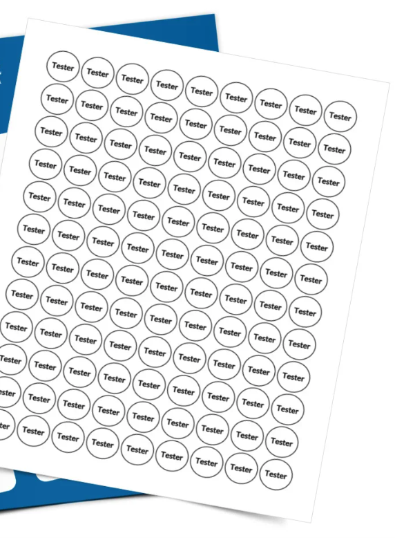 AUSPACKS "Tester" Circle Dot Adhesive Stickers Labels, 2cm Round